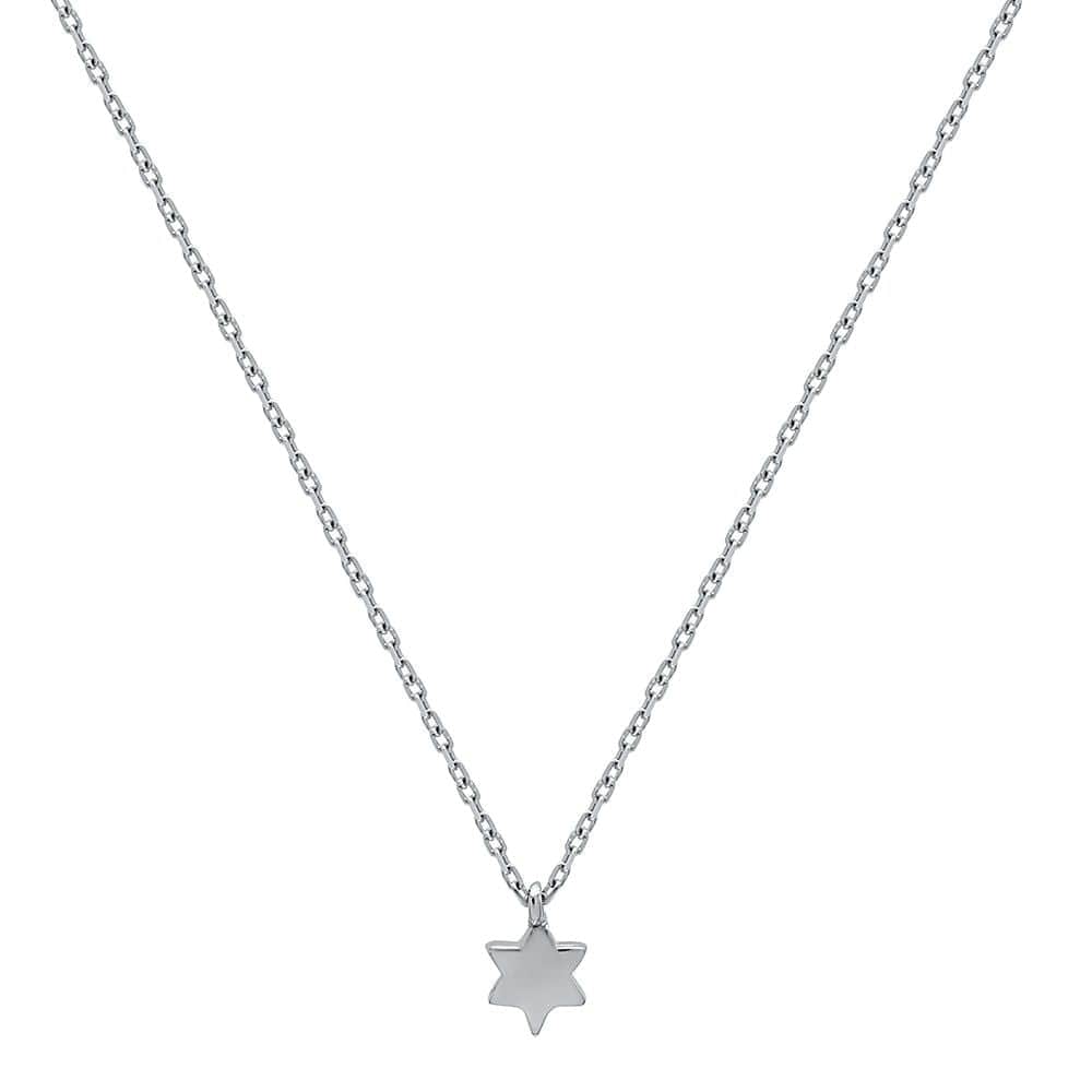 Alef Bet Necklaces Sterling Silver Petite Sterling Silver Star of David Necklace