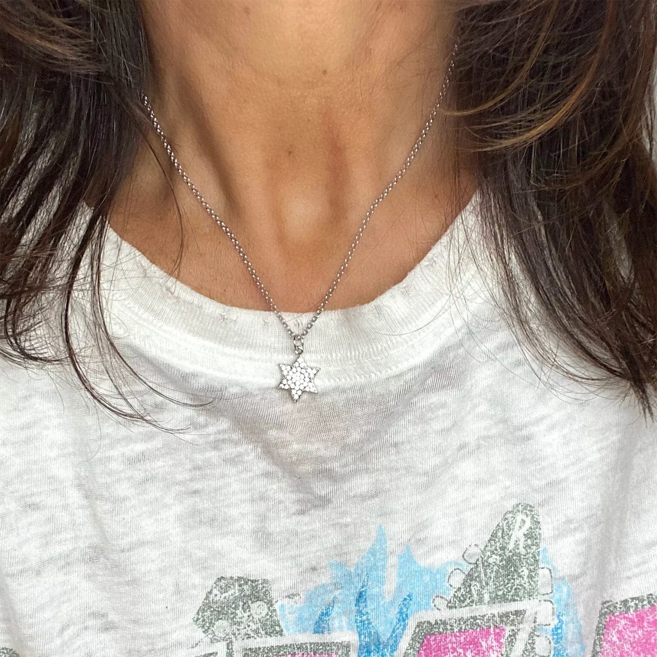 Love, Lisa - Amy Stunning Star of David Necklace - (Silver or Gold) - ModernTribe