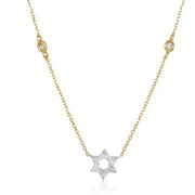 Alef Bet Necklaces Curvy Star of David Necklace - Gold, White Gold or Rose Gold (Copy)