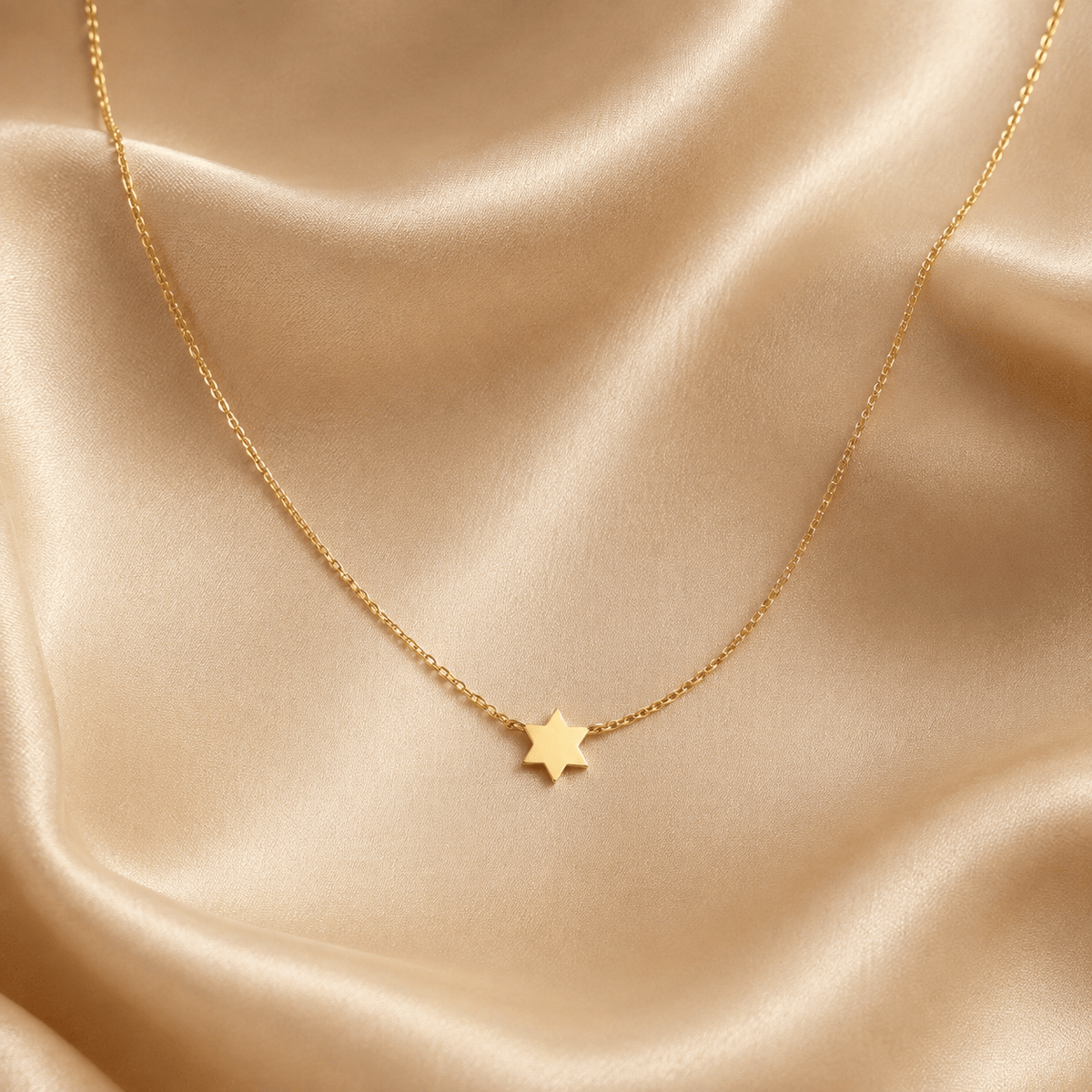 Alef Bet Necklaces 14k Gold Petite Star of David Necklace