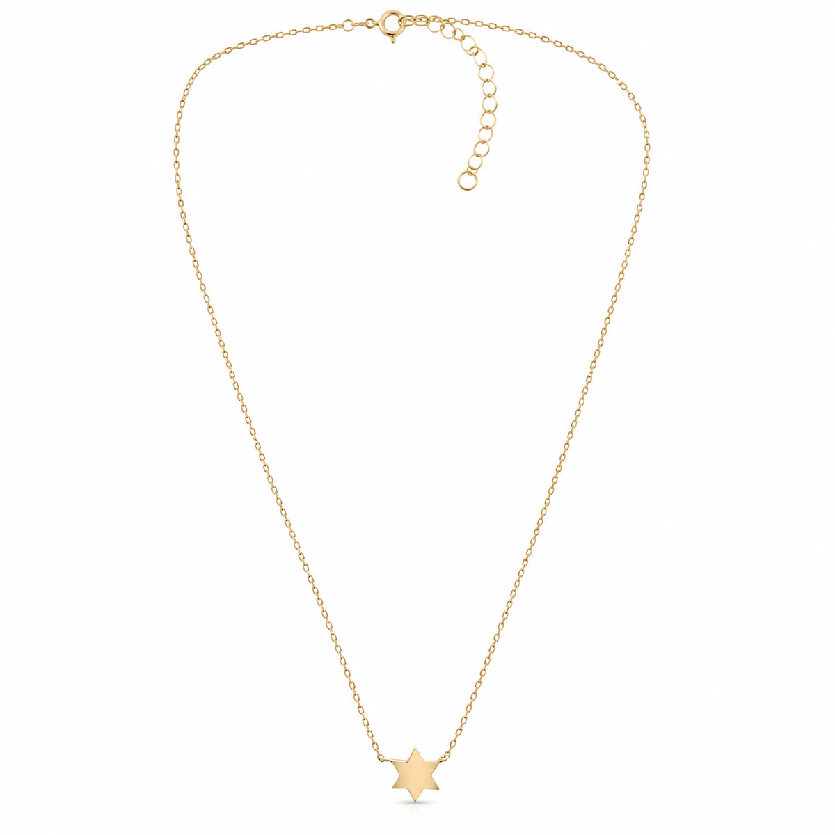 Alef Bet Necklaces 14k Gold Petite Star of David Necklace