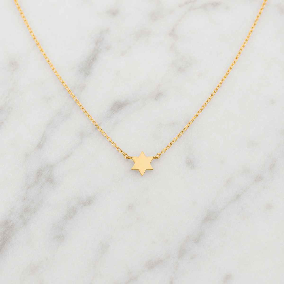 Alef Bet Necklaces 14k Gold Petite Star of David Necklace