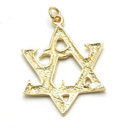 Bareket Jewelry Necklaces 14k Yellow Gold Star of David Love Pendant