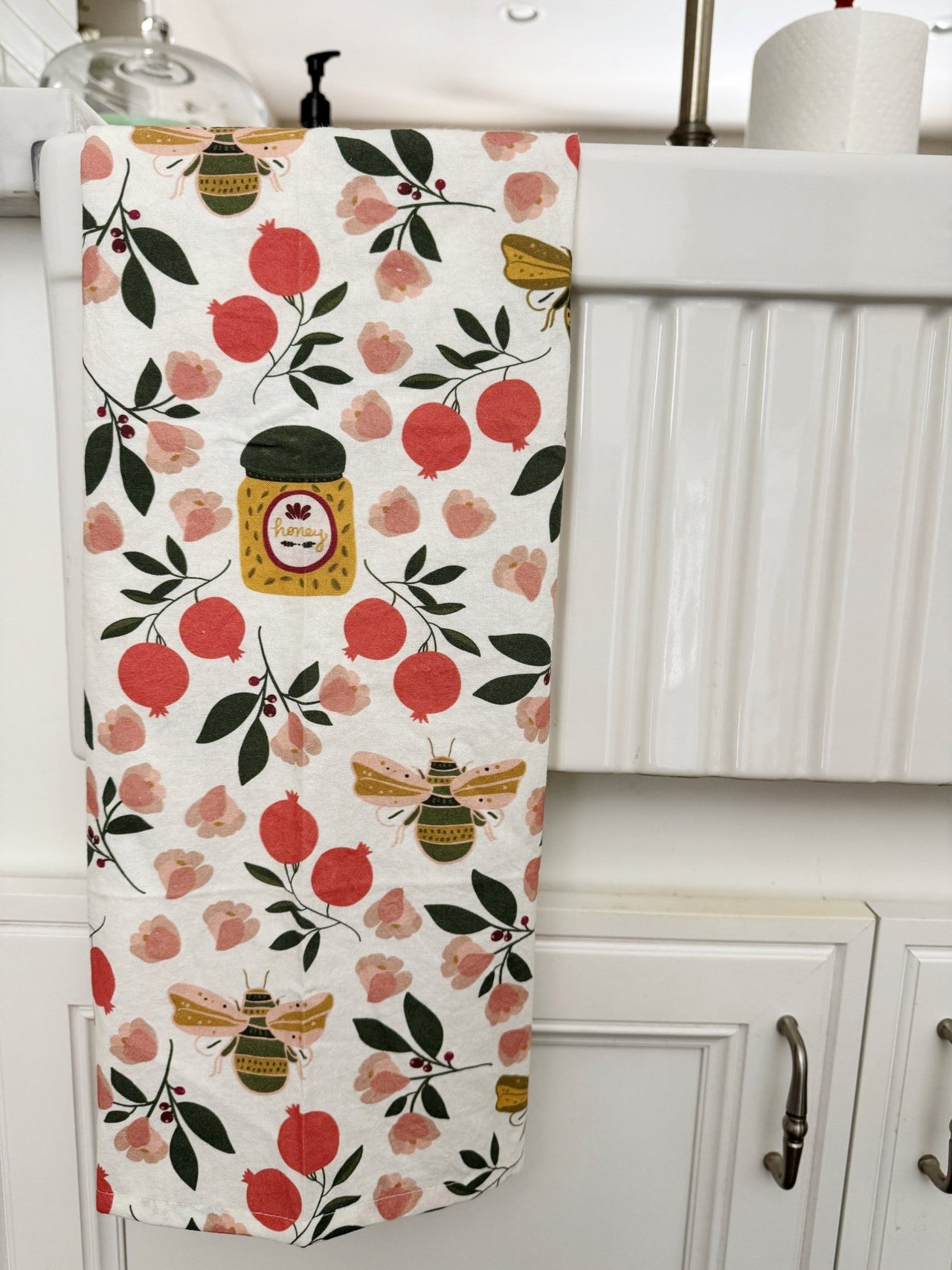 Jewish Together - Rosh Hashanah Honey and Blooms Tea Towel - ModernTribe