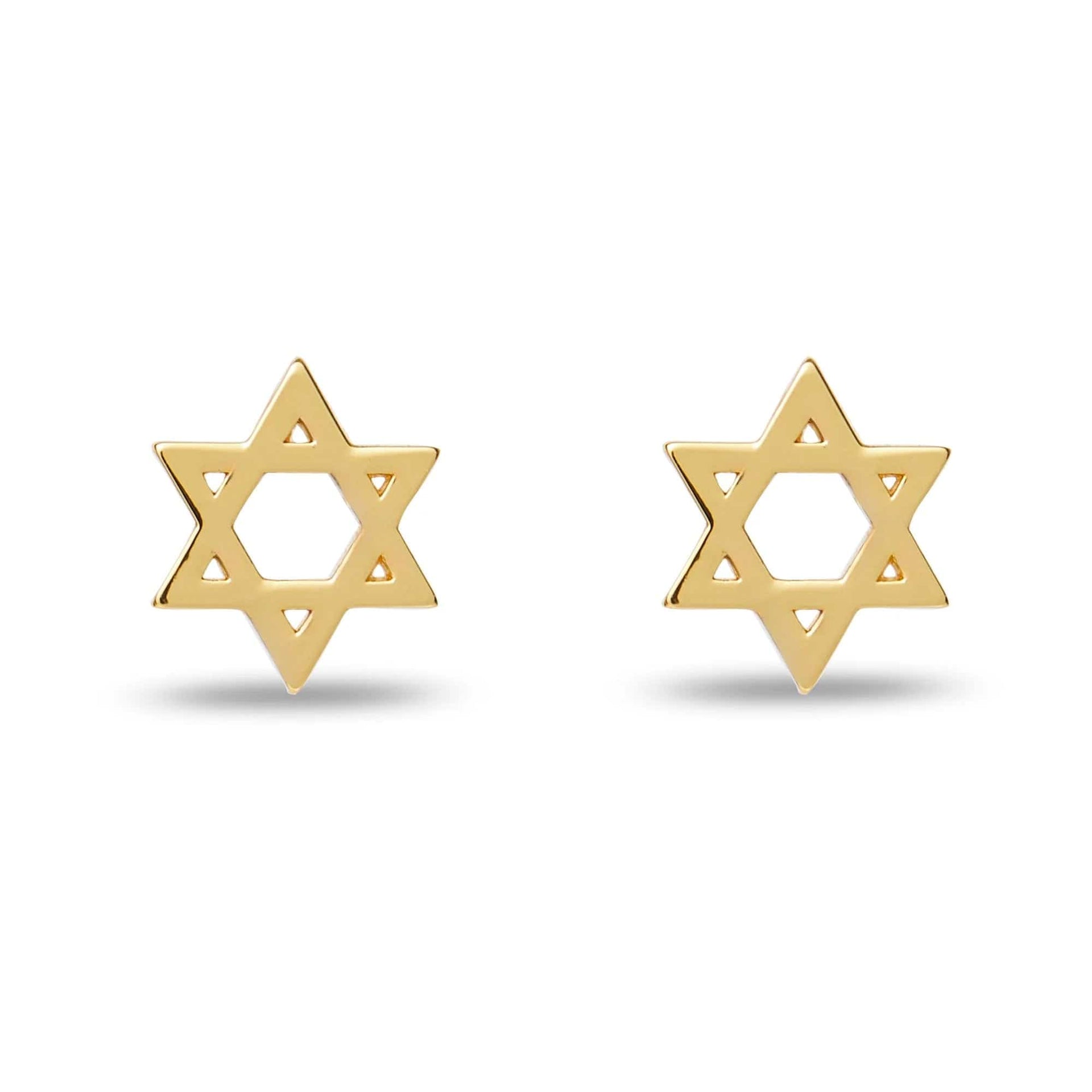 Lele Sadoughi Earrings Gold Star of David Stud Earrings