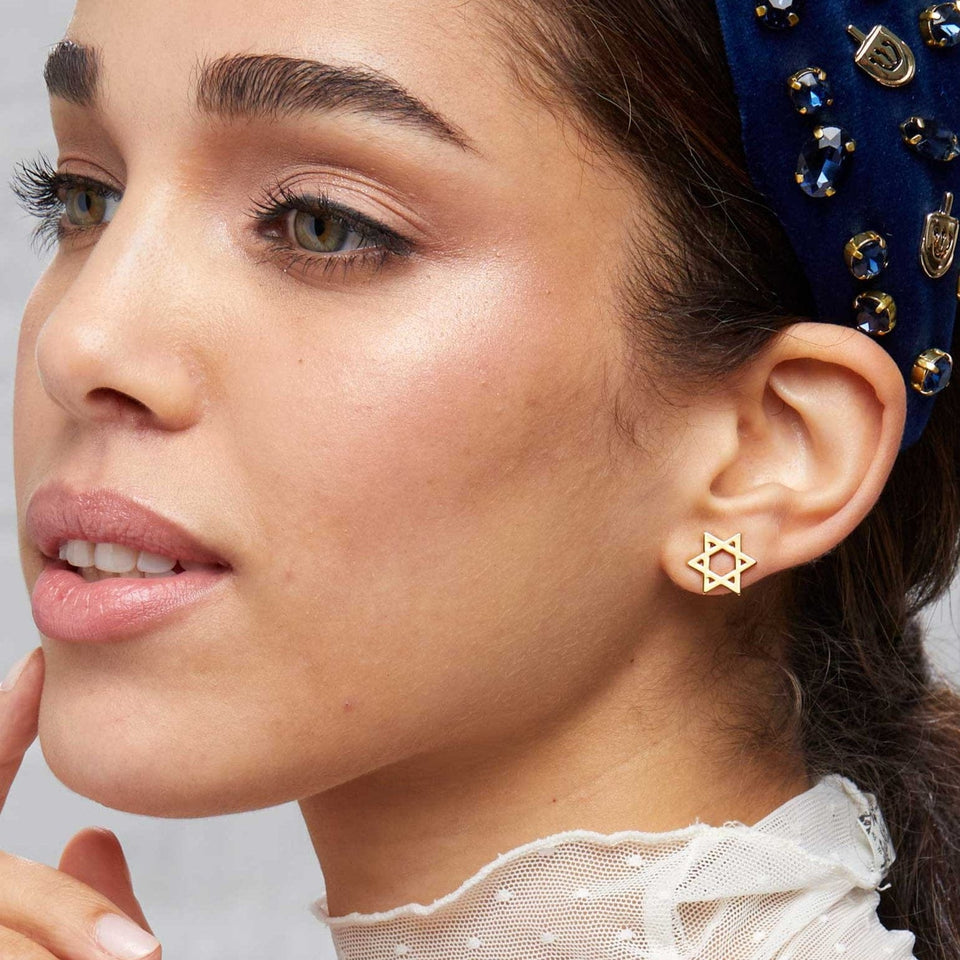 Lele Sadoughi - Gold Star of David Stud Earrings by Lele Sadoughi - ModernTribe