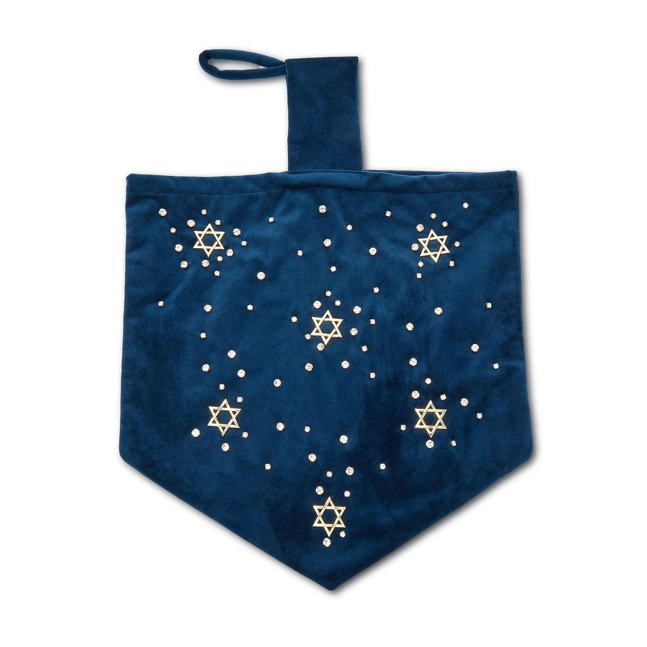 Lele Sadoughi - Navy Dreidel Star of David Hanukkah Stocking by Lele Sadoughi - ModernTribe