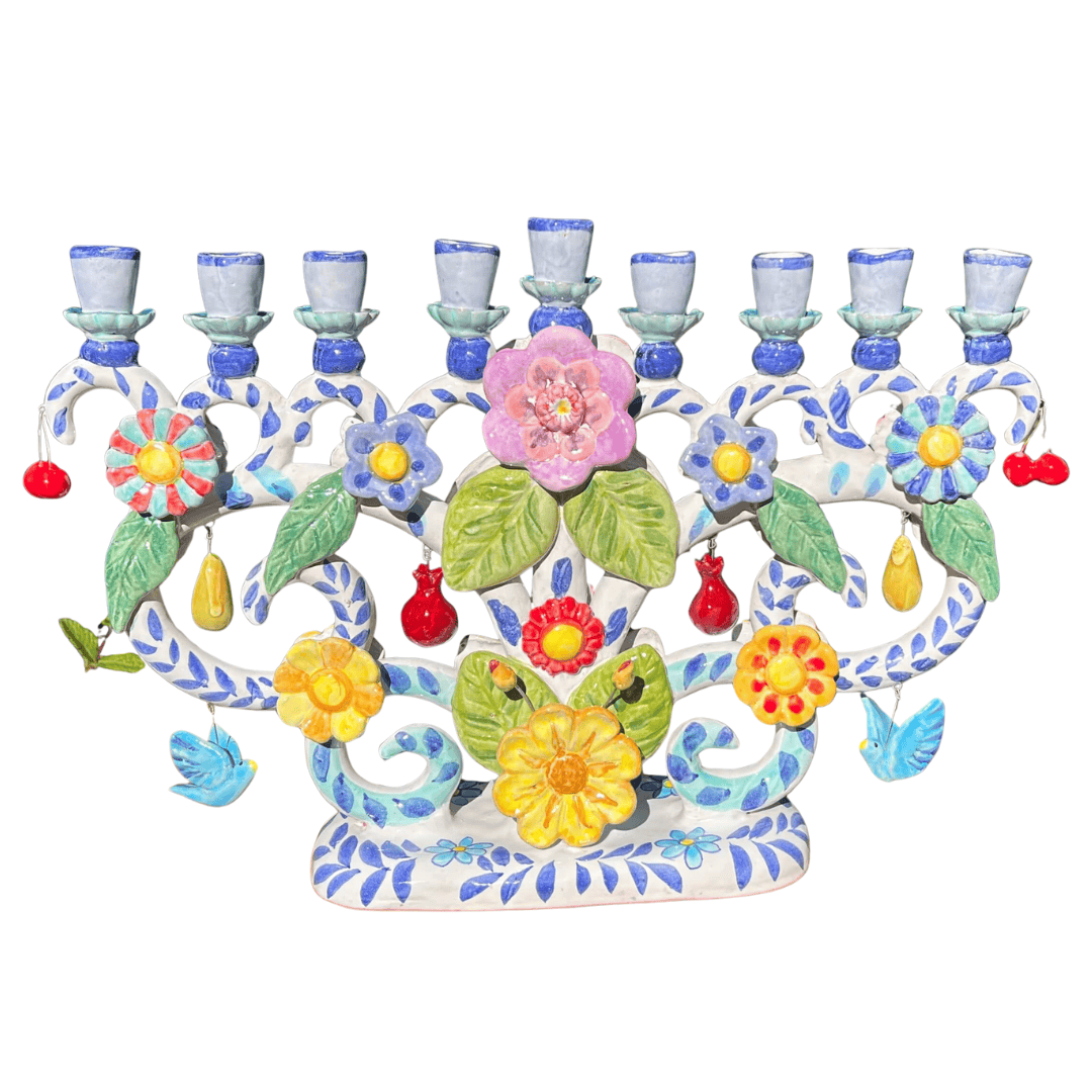 Liz Lauter Menorahs Medium Tree of Life Menorah by Liz Lauter