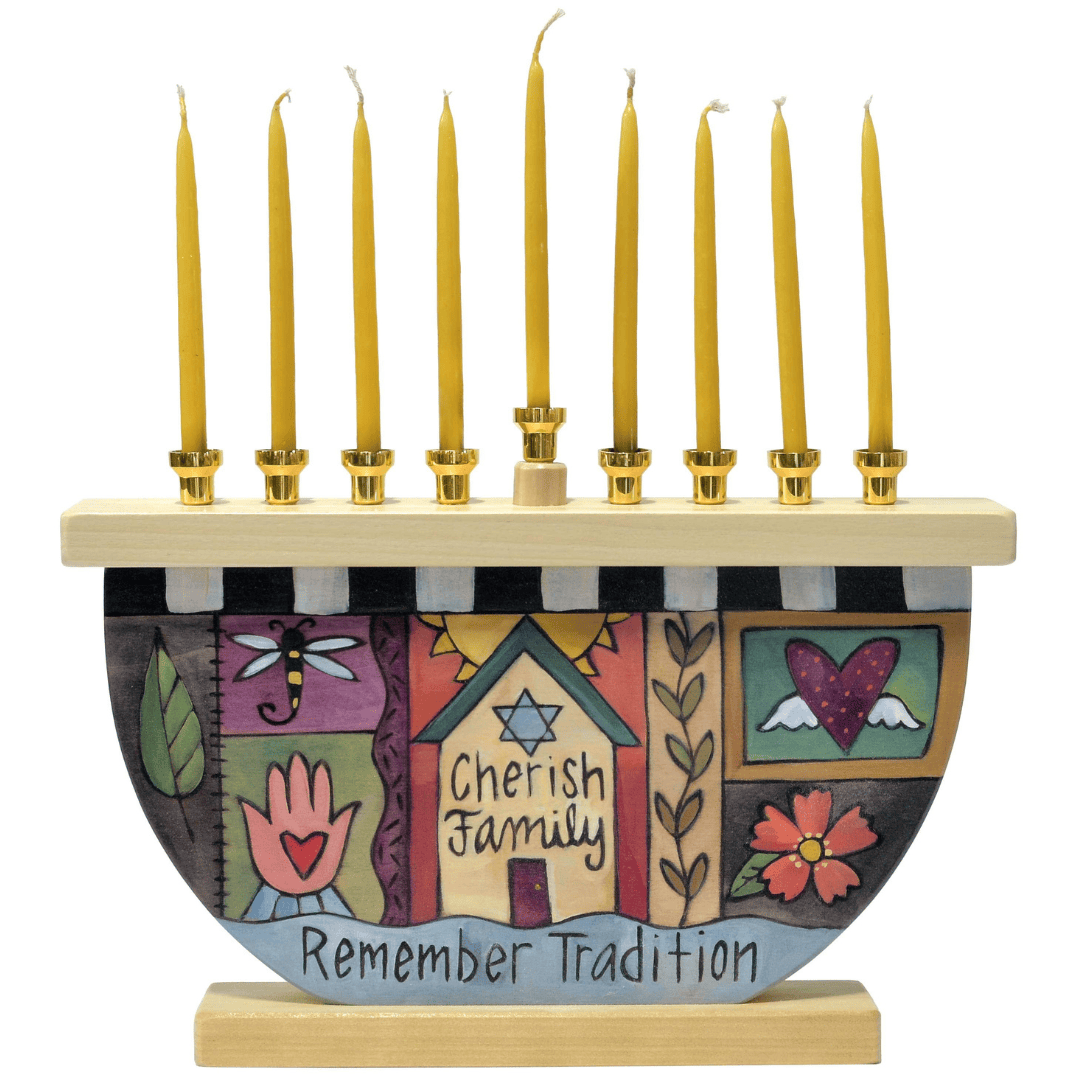 Cherish Family Wooden Menorah