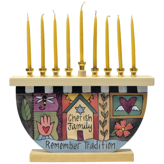 Cherish Family Wooden Menorah