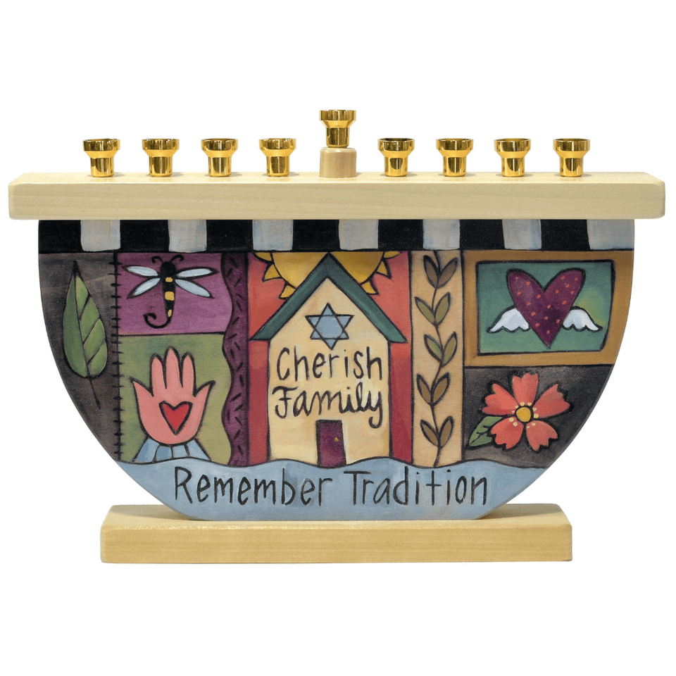 Cherish Family Wooden Menorah
