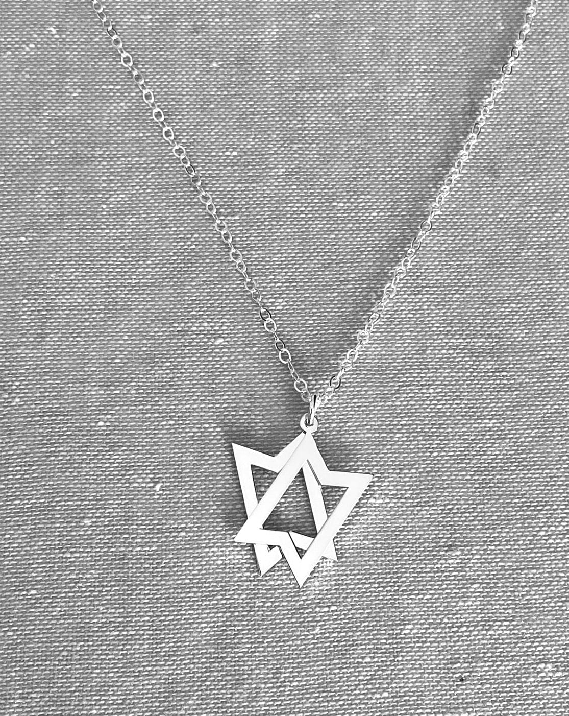 Miriam Merenfeld Jewelry - Or Movable Star of David Necklace by Miriam Merenfeld - (Sterling Silver or Gold - Plated) - ModernTribe