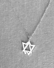 Miriam Merenfeld Jewelry Necklaces Or Movable Star of David Necklace by Miriam Merenfeld - (Sterling Silver or Gold-Plated)