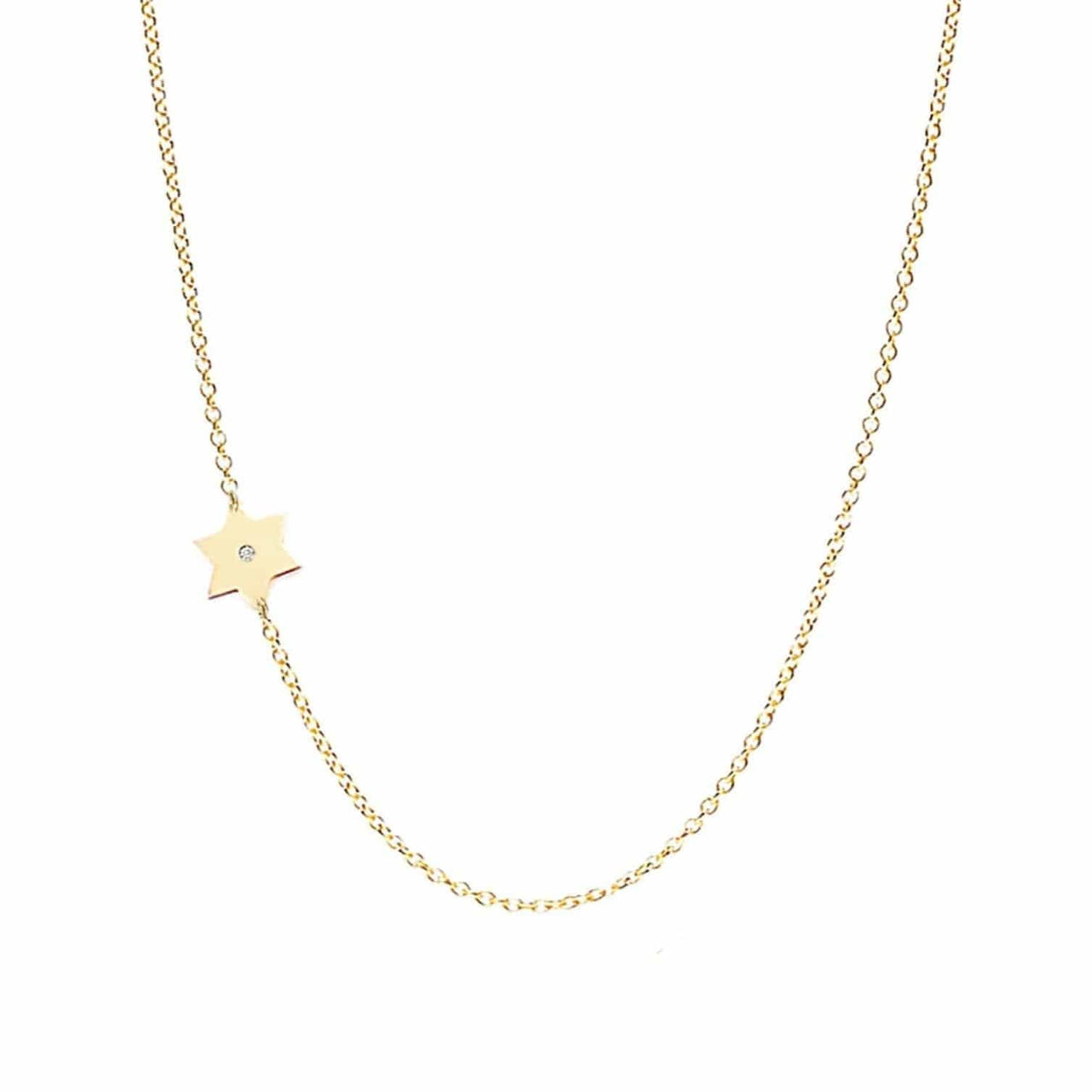Miriam Merenfeld Jewelry - Classic Star of David Diamond Necklace - Gold - Plated - ModernTribe