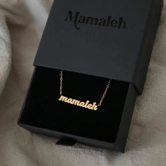 Mamaleh Yiddish Necklace - Gold