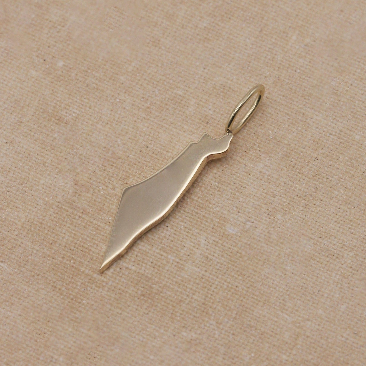 HOTCROWN - Israel Map Solid Necklace - 14k Yellow, Rose or White Gold - ModernTribe