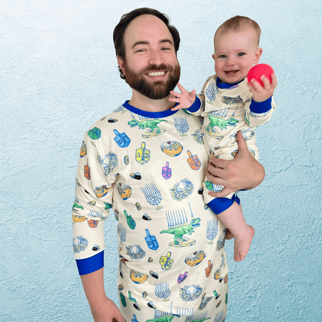 Amy Kritzer Becker - Hanukkah Light and Latkes Men's Pajamas - (Sizes S - 4XL) - ModernTribe