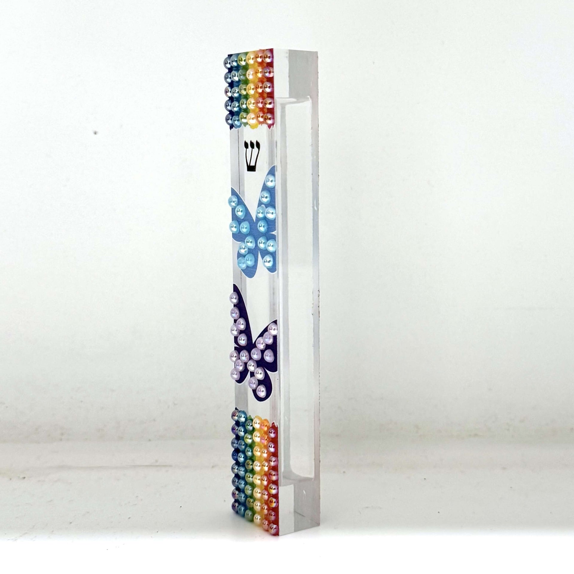 Florida-Funshine Mezuzahs Butterfly Pride Embellished Mezuzah
