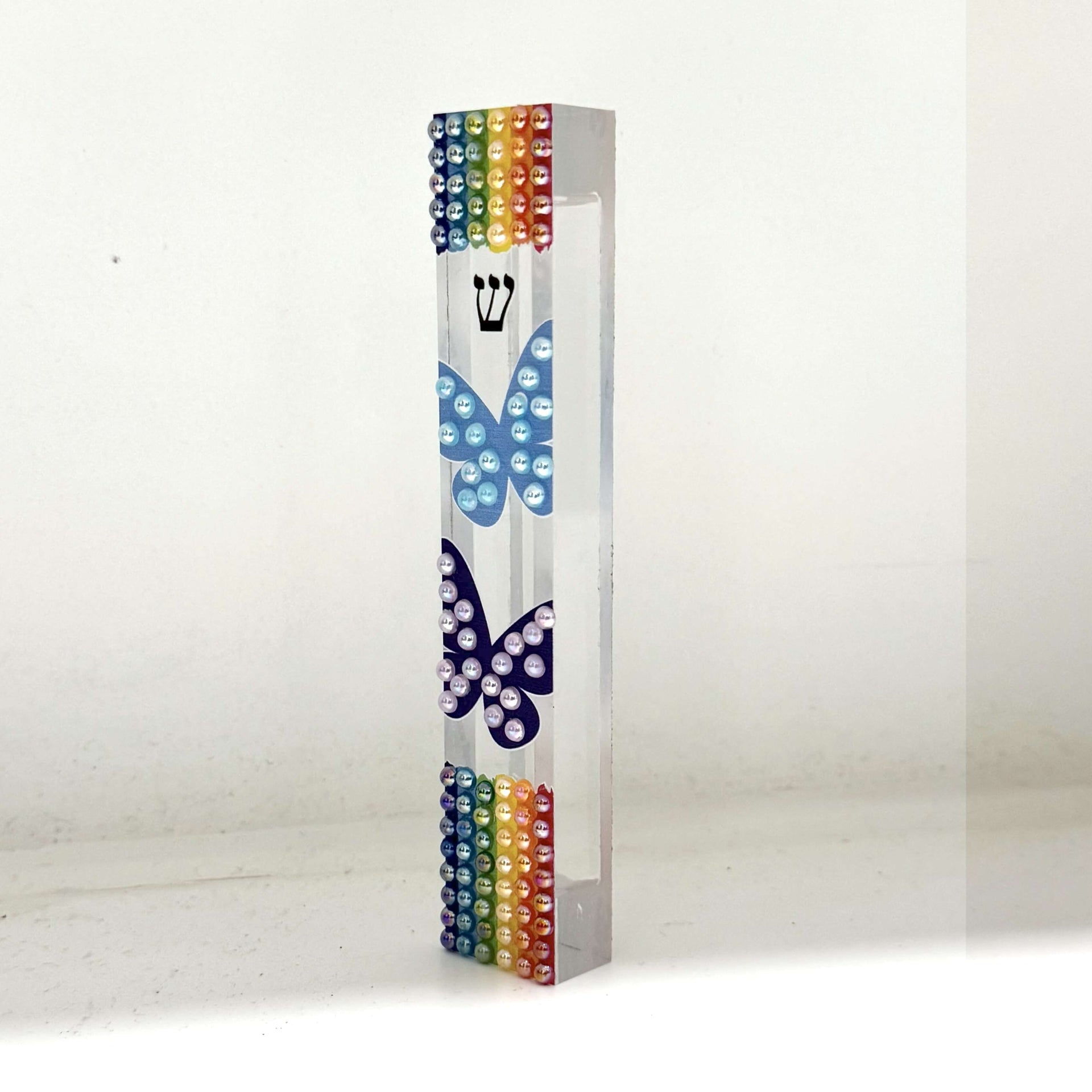 Florida-Funshine Mezuzahs Butterfly Pride Embellished Mezuzah