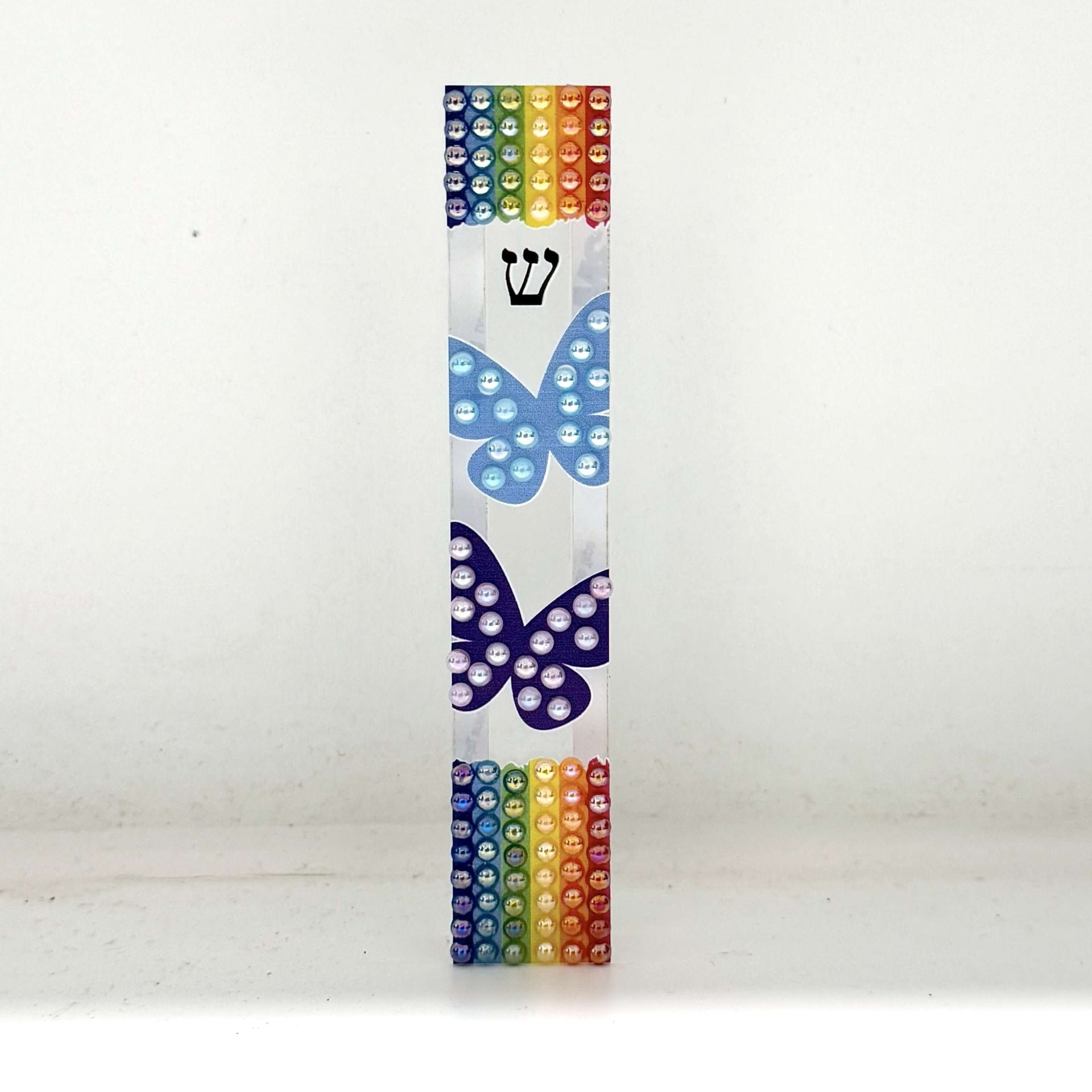 Florida-Funshine Mezuzahs Butterfly Pride Embellished Mezuzah