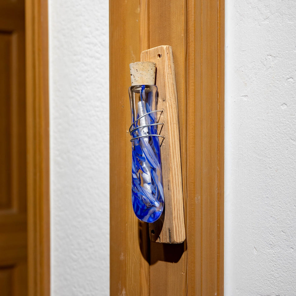 Smash Glass Mezuzah by BGOLD Glass