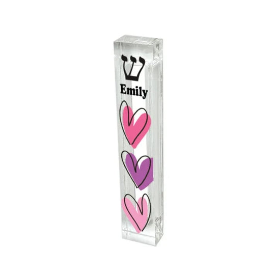 Personalized Acrylic Hearts Mezuzah
