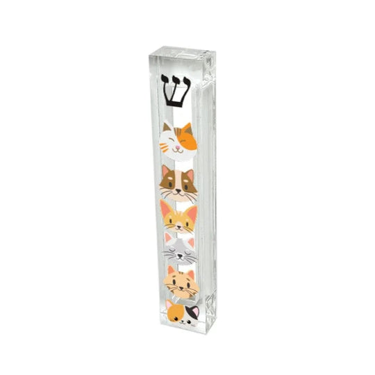 Acrylic Cats Mezuzah