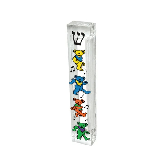 Acrylic Dancing Bears Mezuzah