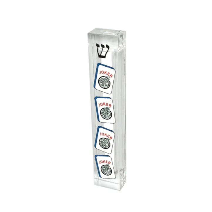 Florida-Funshine Mezuzahs Acrylic Mah Jongg Joker Mezuzah