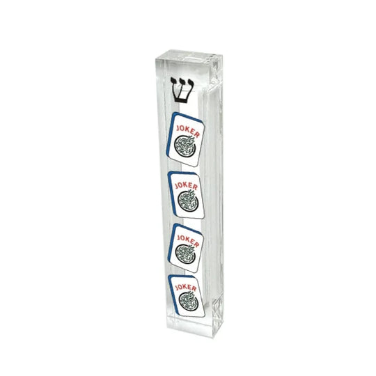 Acrylic Mah Jongg Joker Mezuzah