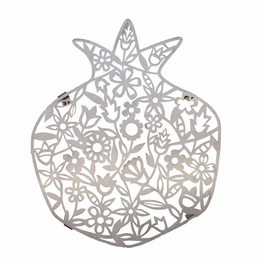 Floral Pomegranate Laser Cut Trivet by Yair Emanuel