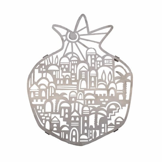 Jerusalem Pomegranate Laser Cut Trivet by Yair Emanuel