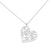 Miriam Merenfeld Jewelry Necklaces Mia Good Luck Heart Necklace - (Sterling Silver or Gold-Plated)
