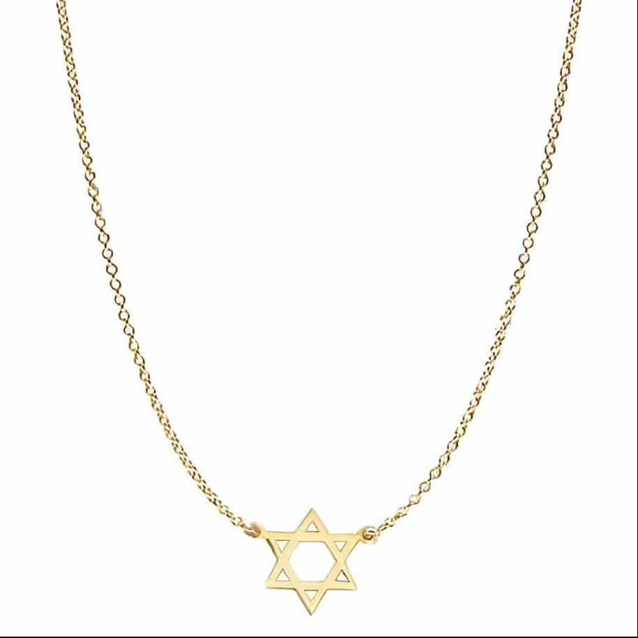 Miriam Merenfeld Jewelry - Gold-Plated Star of David Necklace by Miriam Merenfeld - 16" - ModernTribe