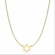 Miriam Merenfeld Jewelry - Gold-Plated Star of David Necklace by Miriam Merenfeld - 16" - ModernTribe