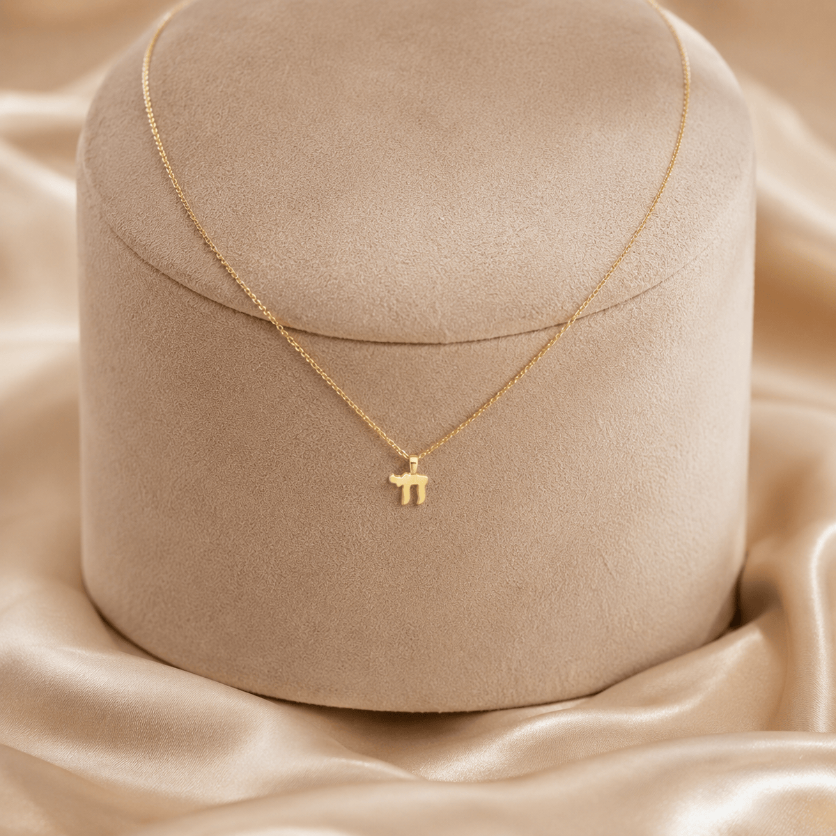 Alef Bet Necklaces 14k Gold Mini Chai Necklace