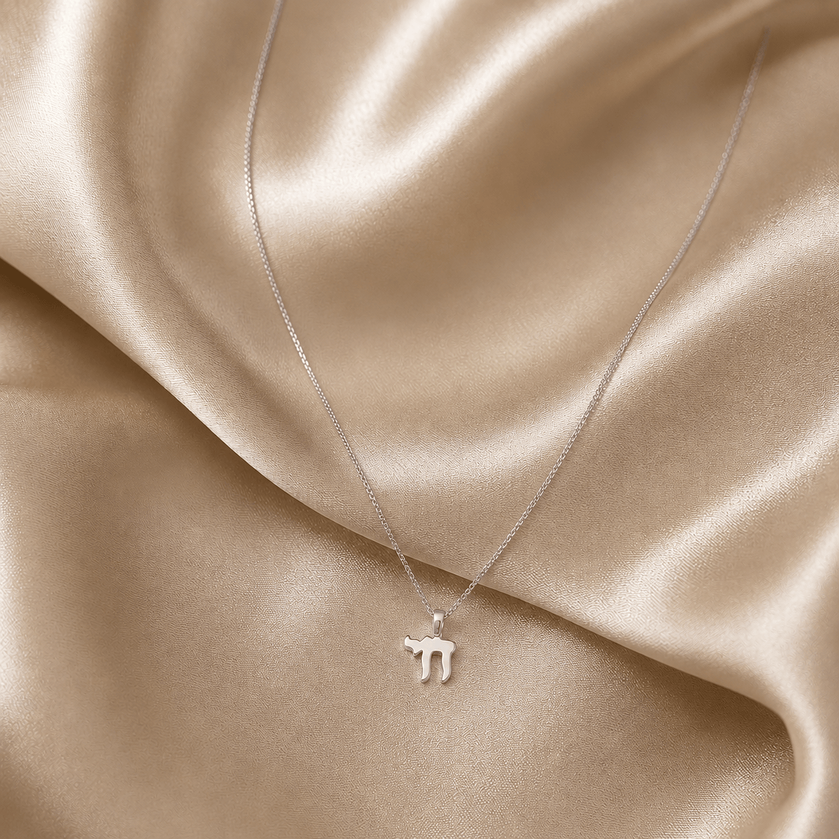 Alef Bet Necklaces Sterling Silver Tiny Chai Necklace - Sterling Silver