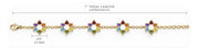 Rainbow Heart Star of David 5-Motif Bracelet
