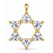 MORDEKAI Necklaces Gold Vermeil / Pendant Only White Topaz Heart Star of David Pendant Necklace by MORDEKAI - Gold Vermeil or Sterling Silver