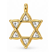 MORDEKAI Necklaces White Topaz Heart Star of David Pendant Necklace by MORDEKAI - Gold Vermeil or Sterling Silver