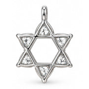 MORDEKAI Necklaces White Topaz Heart Star of David Pendant Necklace by MORDEKAI - Gold Vermeil or Sterling Silver