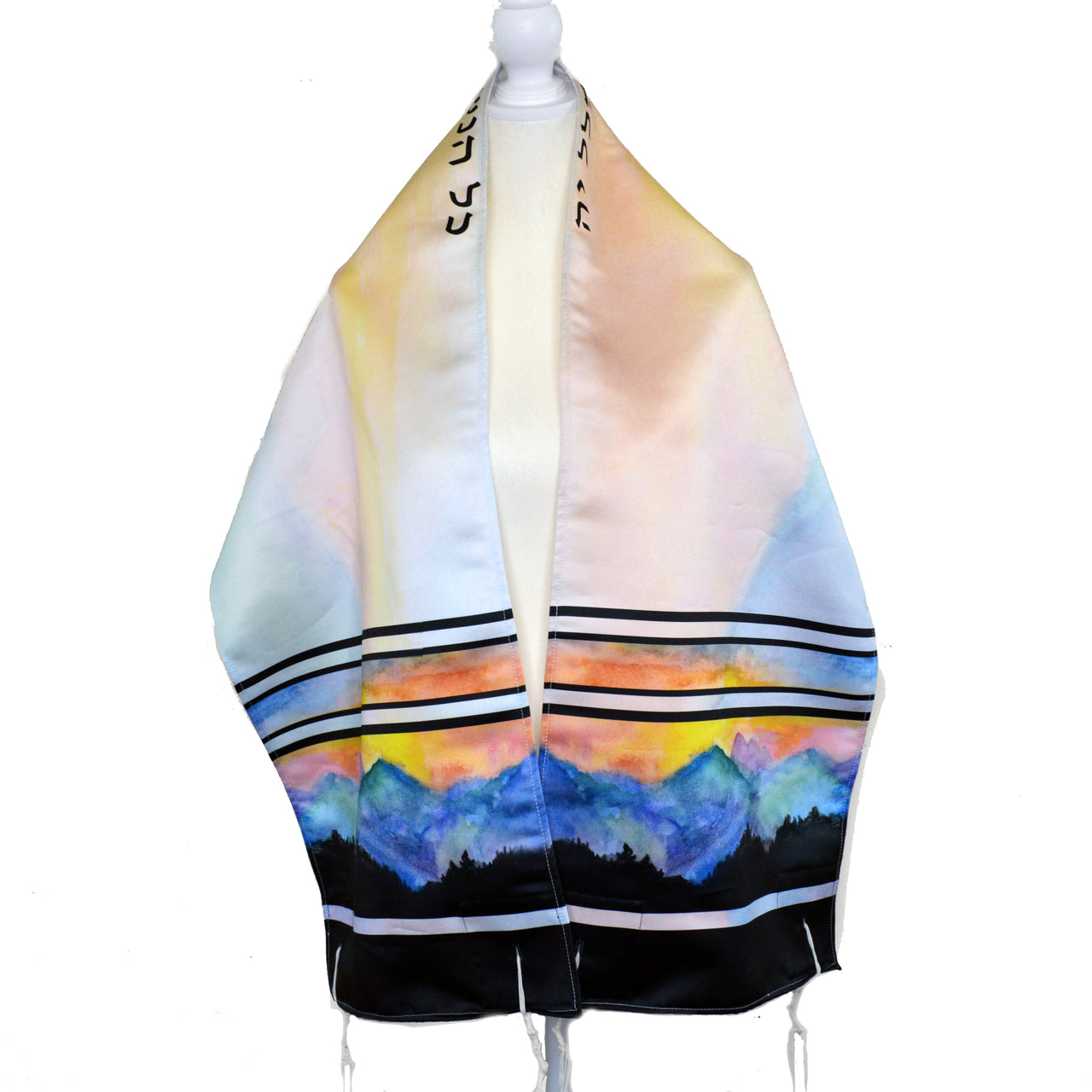 Anna Abramzon Studio - Mountain Landscape Wearable Art Jewish Tallit - ModernTribe
