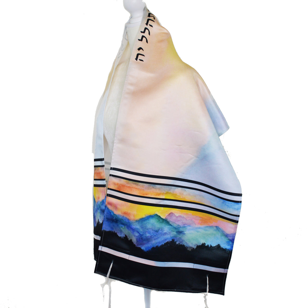 Anna Abramzon Studio - Mountain Landscape Wearable Art Jewish Tallit - ModernTribe