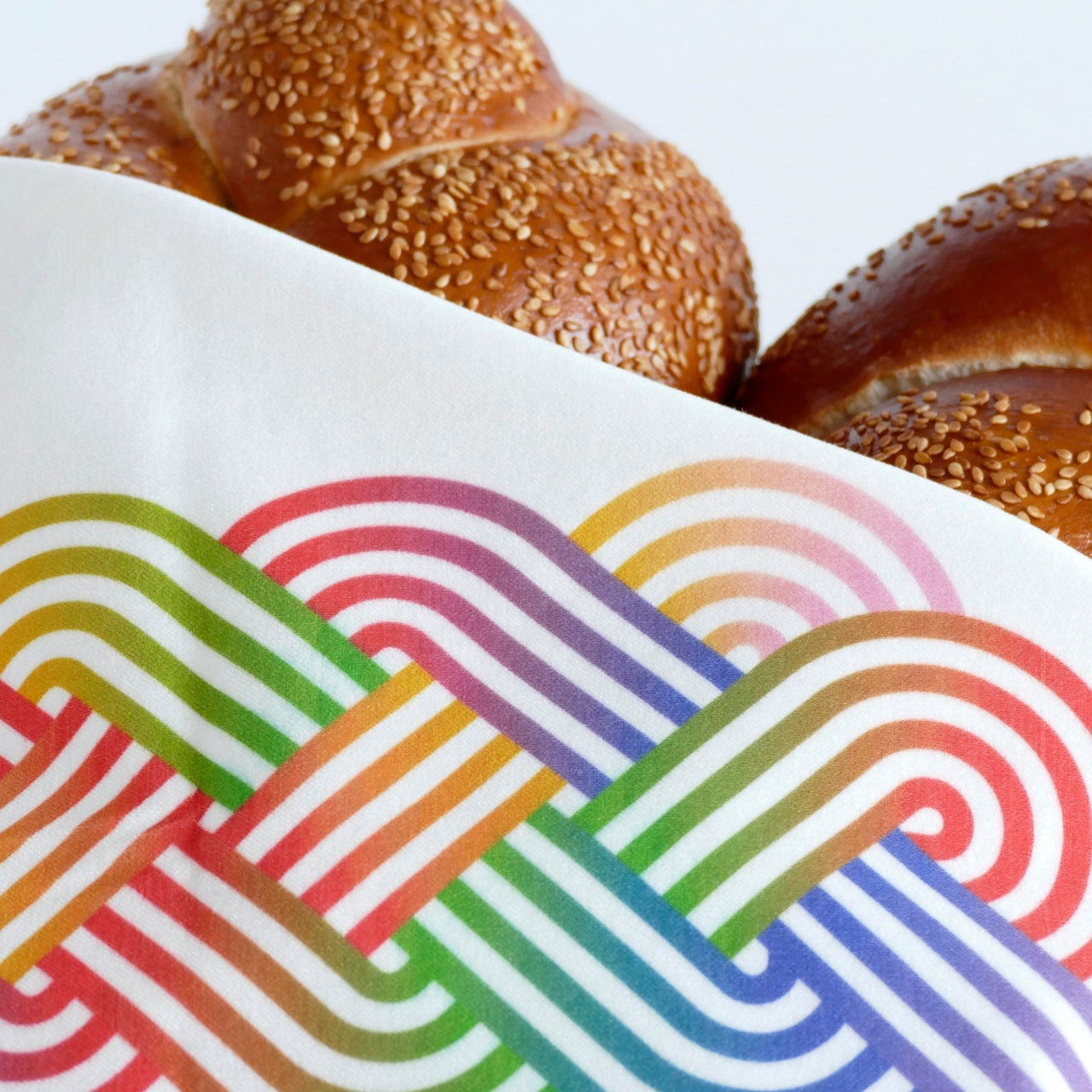 Studio Armadillo - Op - Art Velvet Challah Cover - Rainbow - ModernTribe