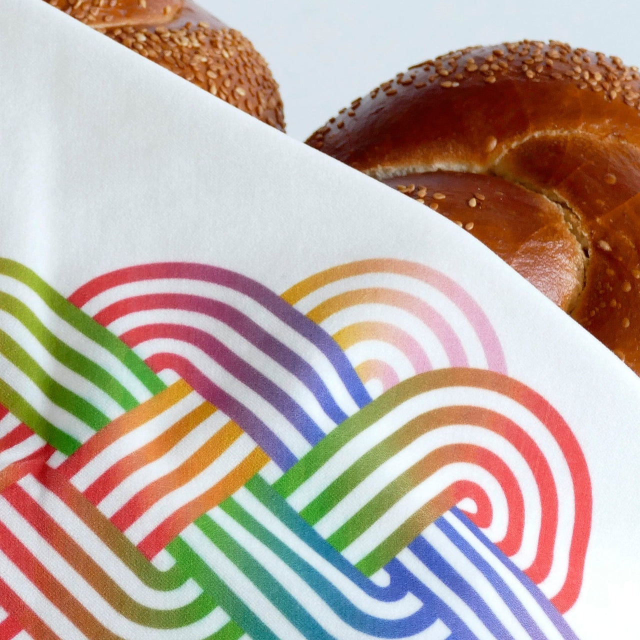 Studio Armadillo - Op - Art Velvet Challah Cover - Rainbow - ModernTribe