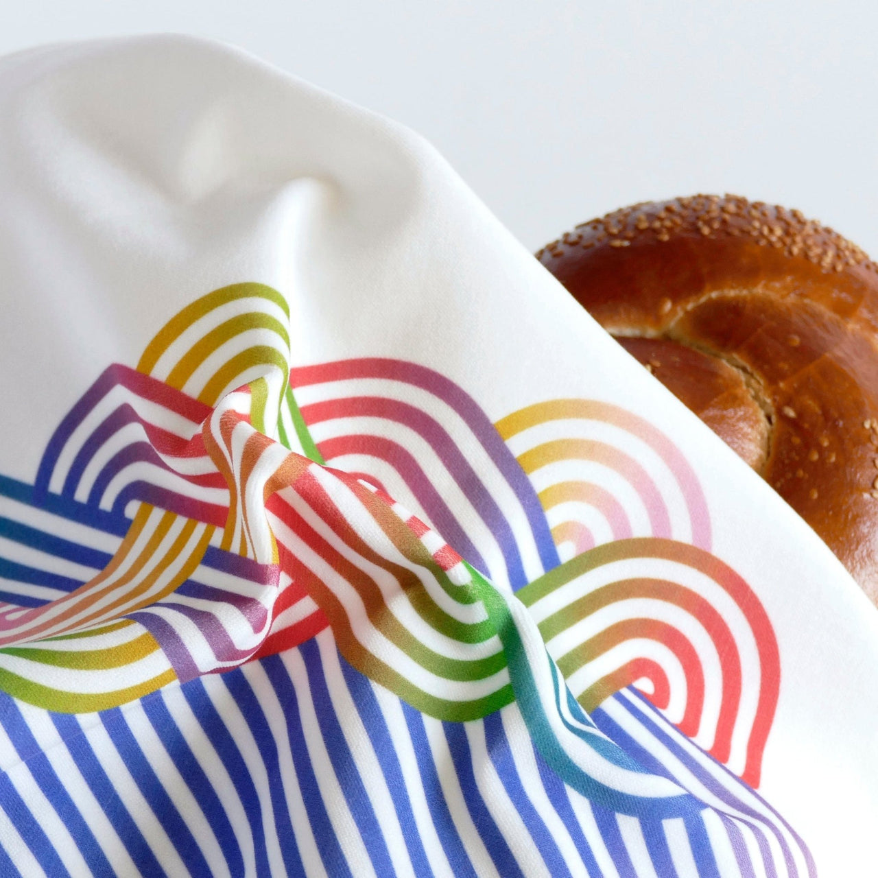 Studio Armadillo - Op - Art Velvet Challah Cover - Rainbow - ModernTribe