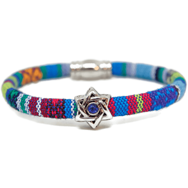 My Tribe by Sea Ranch Jewelry - Swarovski Star of David Woven Cotton Bracelet - Choice of Color - ModernTribe