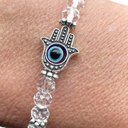 My Tribe by Sea Ranch Jewelry Bracelets Evil Eye/Hamsa Glass Beaded Stretch Bracelet - Star of David or Hamsa