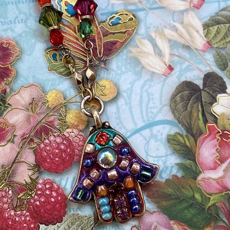 Michal Golan Necklaces Multi-Bright Hamsa Necklace by Michal Golan