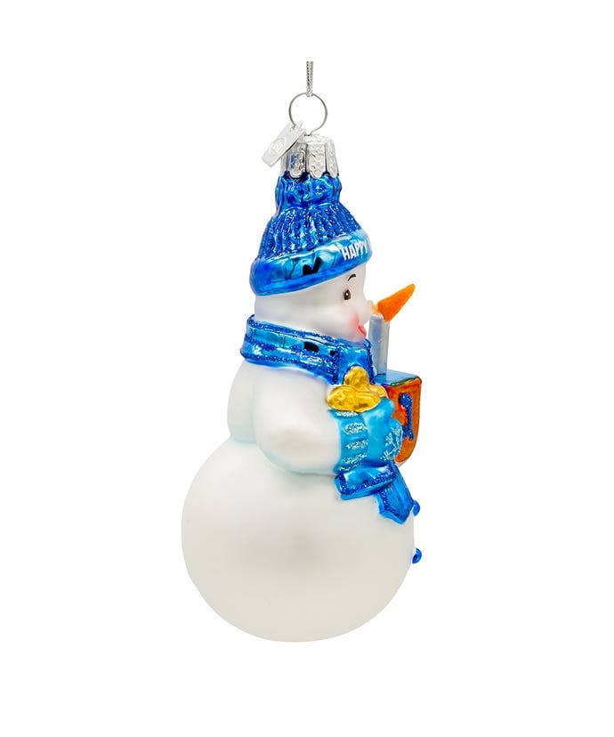 Kurt S. Adler, Inc. - Noble Gems™ Glass Hanukkah Snowman Ornament - ModernTribe